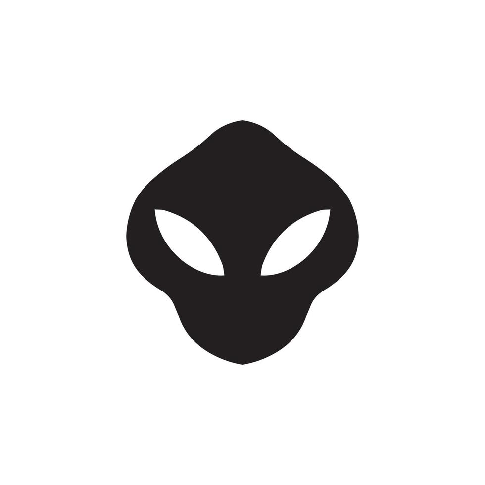 buitenaards wezen logo icoon, schepsel, gezicht van onbekend entiteit vector