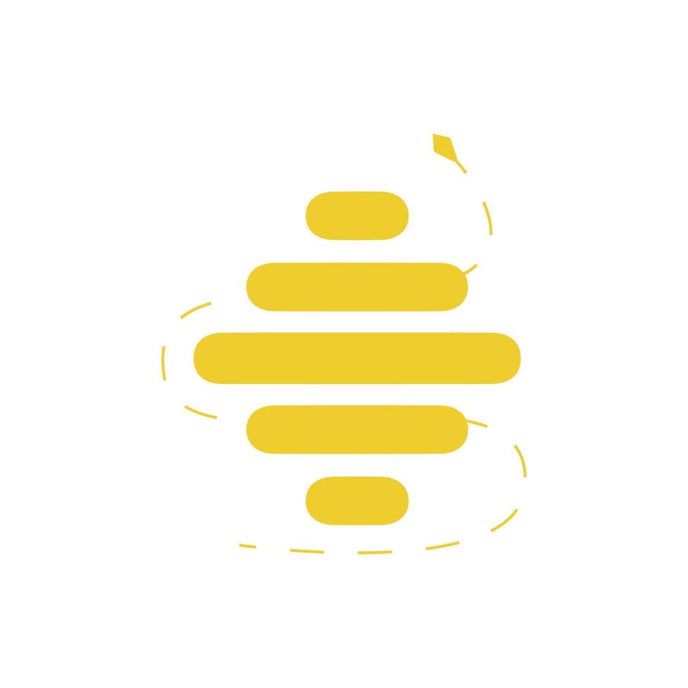 bij honing logo icoon modern zakelijk, abstract brief logo vector