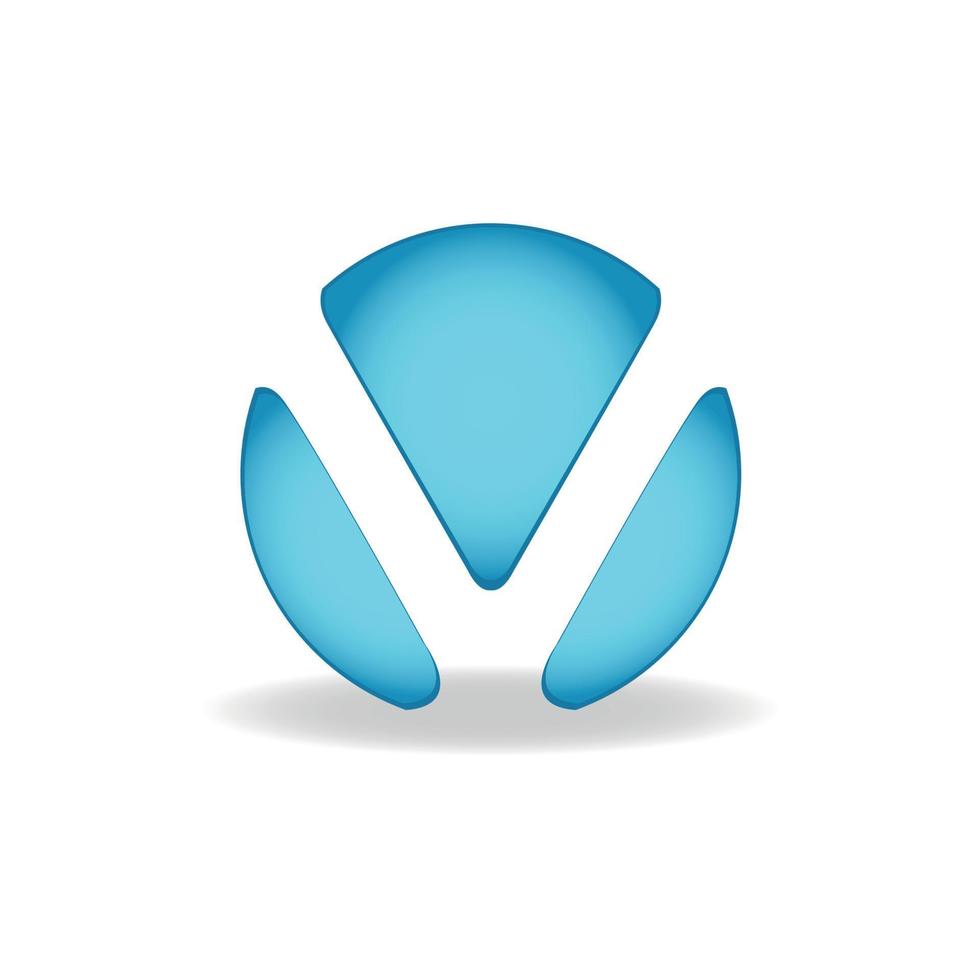 vlogo blauw 2 merk, symbool, ontwerp, grafisch, minimalistisch.logo vector