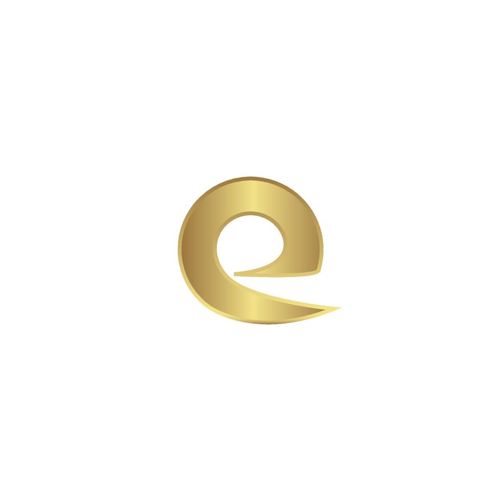 e gouden merk, symbool, ontwerp, grafisch, minimalistisch.logo vector