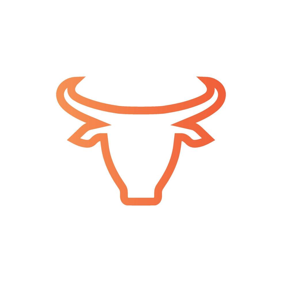 stier logo met stier dier icoon dier silhouet logo concept icoon modern zakelijk, abstract brief logo vector