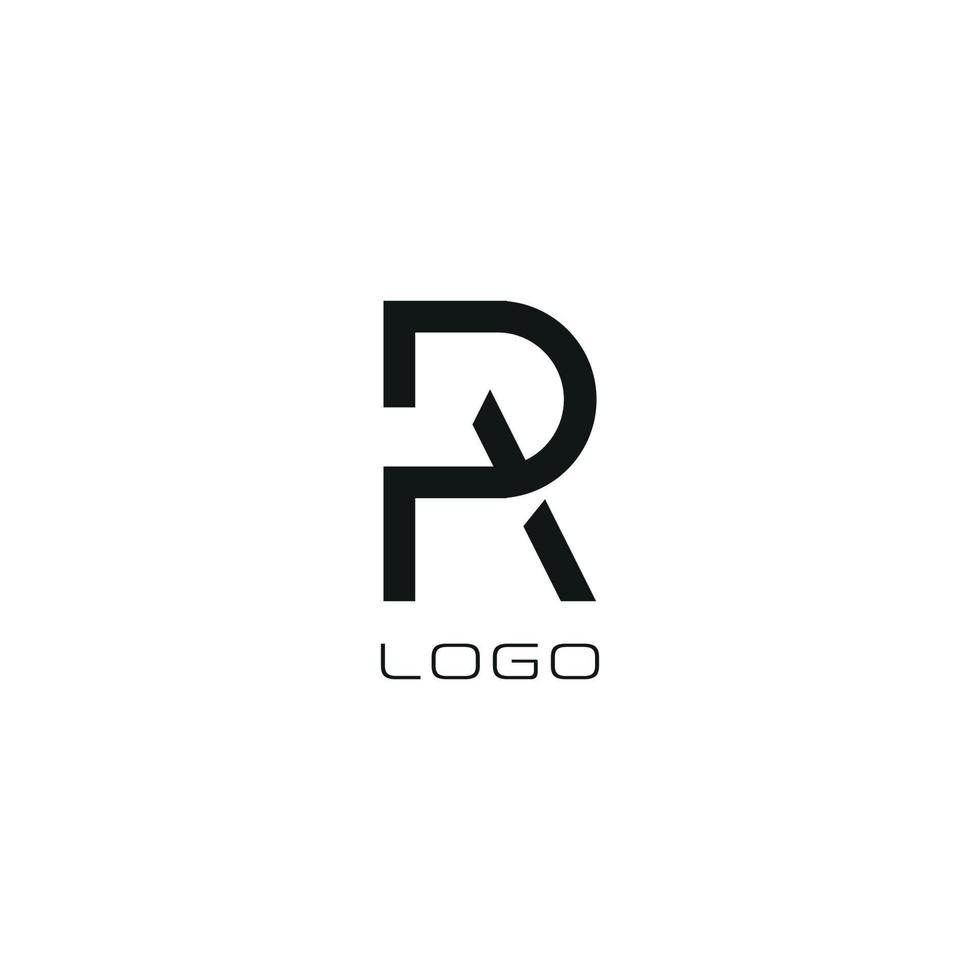 r logo merk, symbool, ontwerp, grafisch, minimalistisch.logo vector