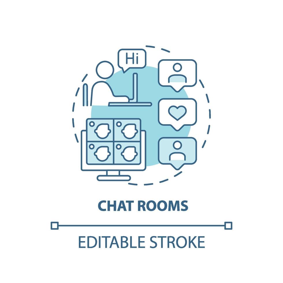 chatrooms concept pictogram vector