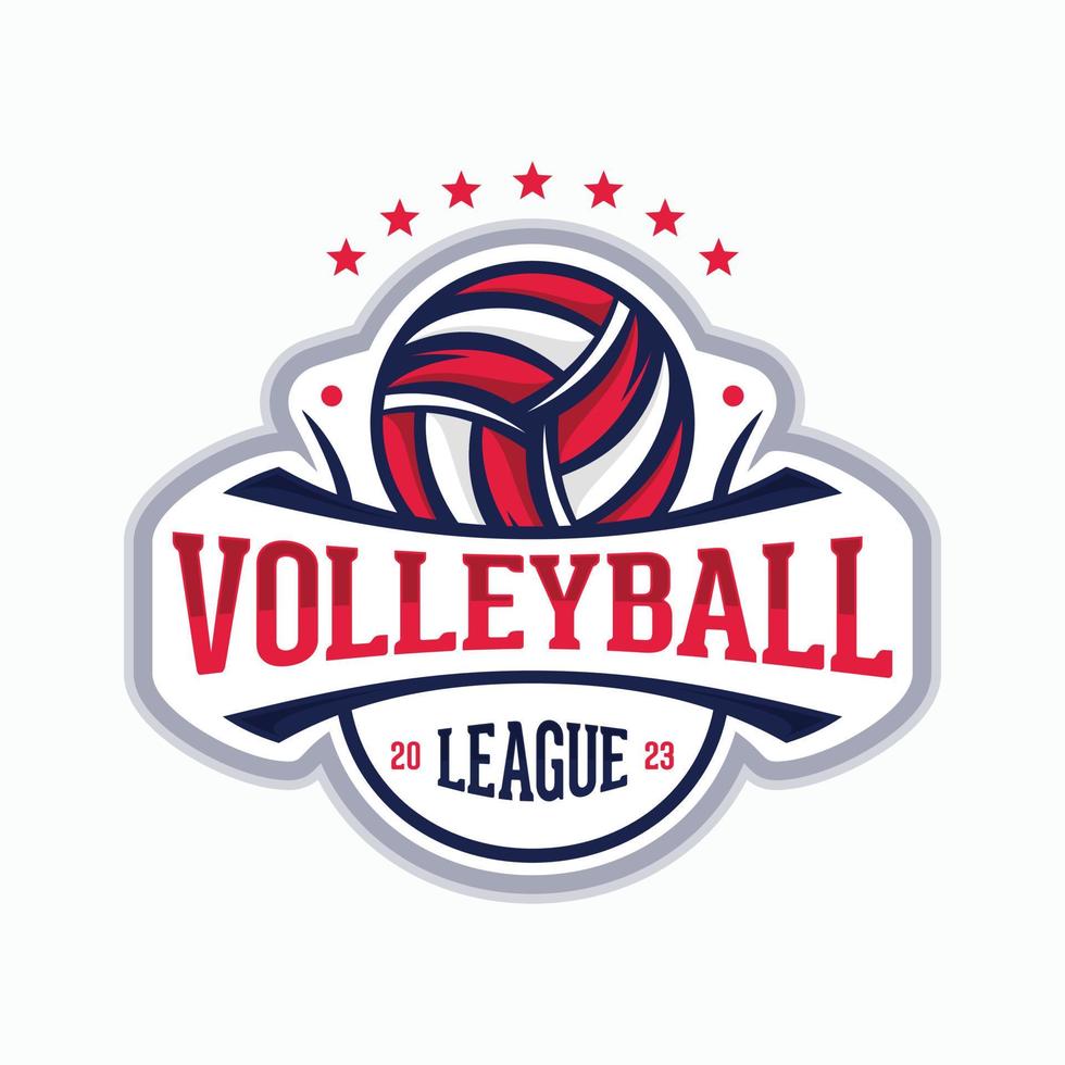 volleybal liga vector logo embleem ontwerp voor sport team