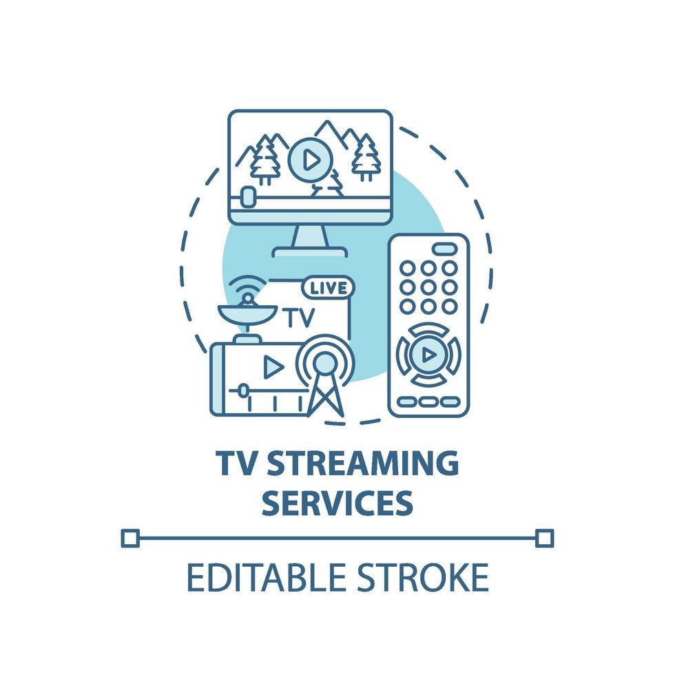 tv-streamingdiensten concept pictogram vector