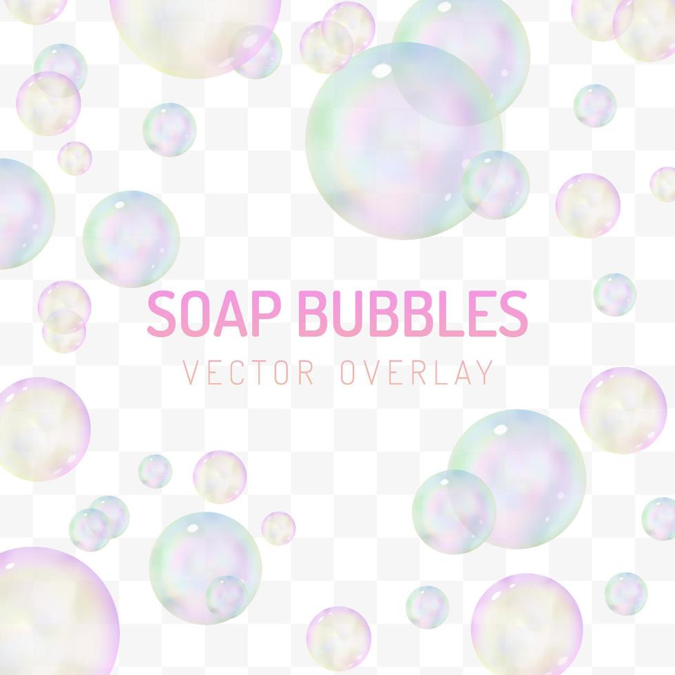 plein dromerig zeep bubbels bedekking vector