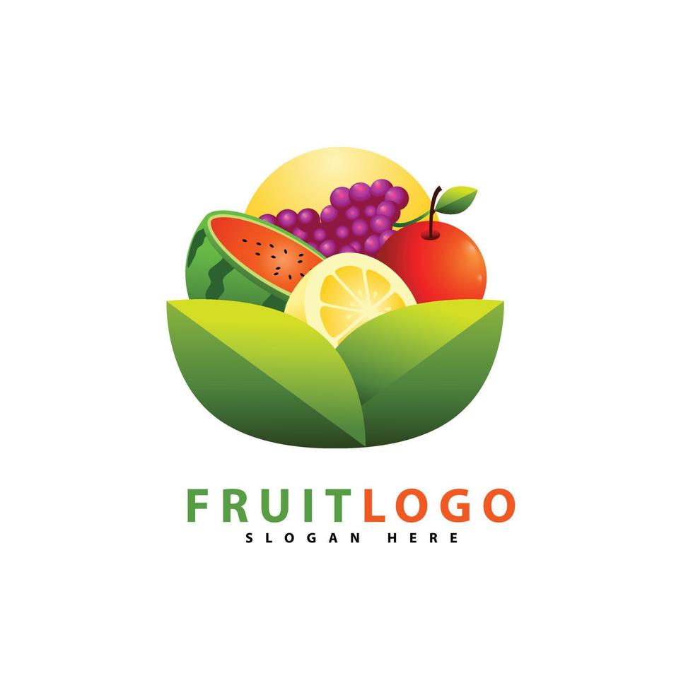 vers fruit logo sjabloon ontwerp vector