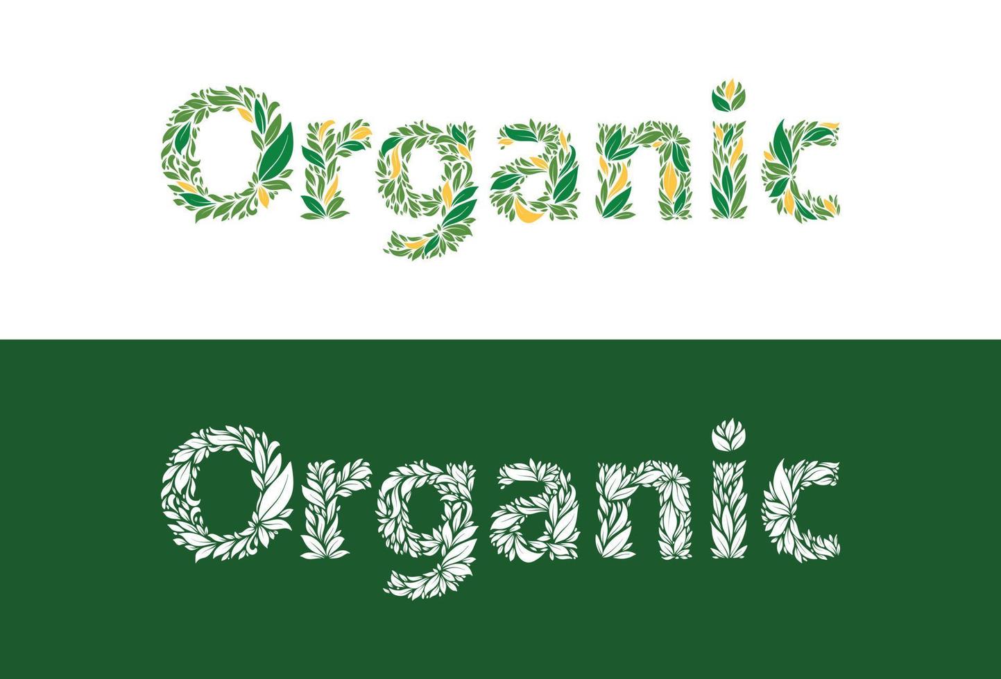 biologisch natuurlijk Product belettering met groen bladeren vector