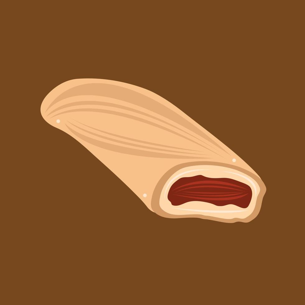 fig rollen biscuit vector illustratie voor grafisch ontwerp en decoratief element