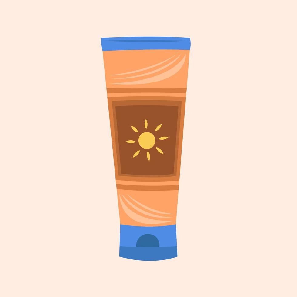 sunblock lotion buis vector illustratie voor grafisch ontwerp en decoratief element