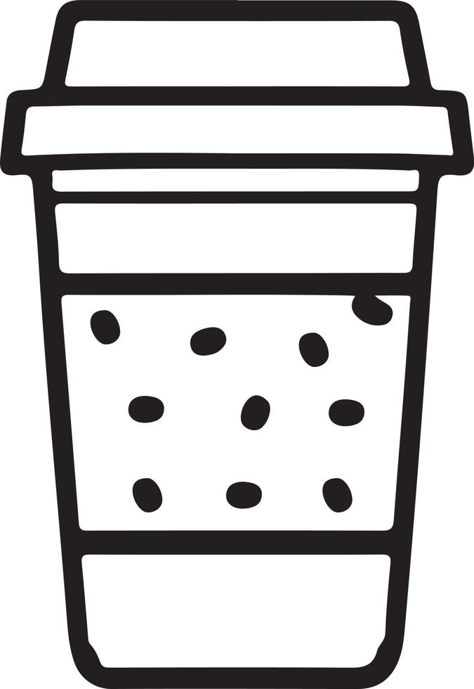 minimalistische meenemen koffie kop icoon Aan wit achtergrond vector