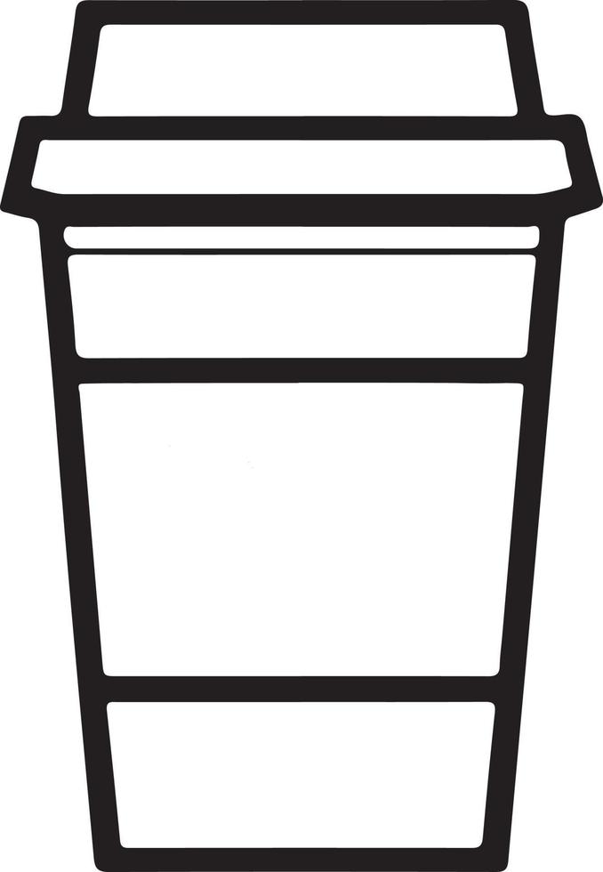 minimalistische meenemen koffie kop icoon Aan wit achtergrond vector