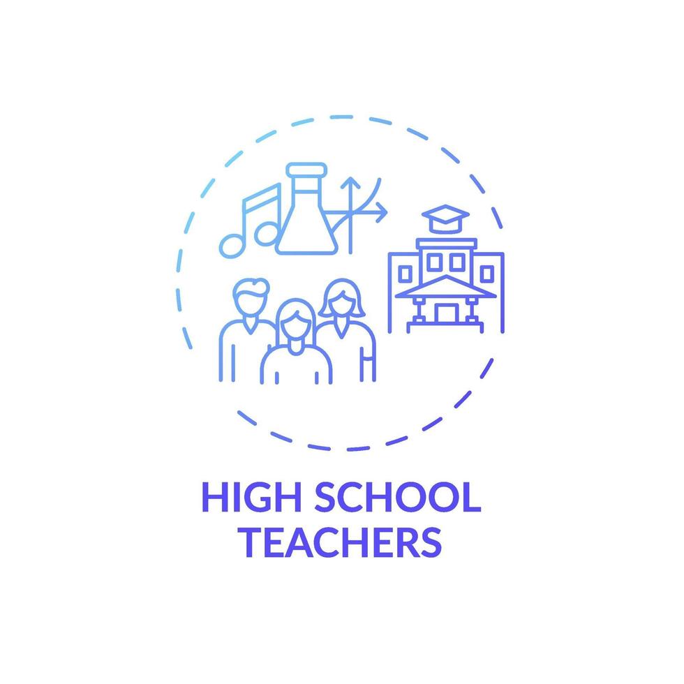 middelbare school leraren concept pictogram vector