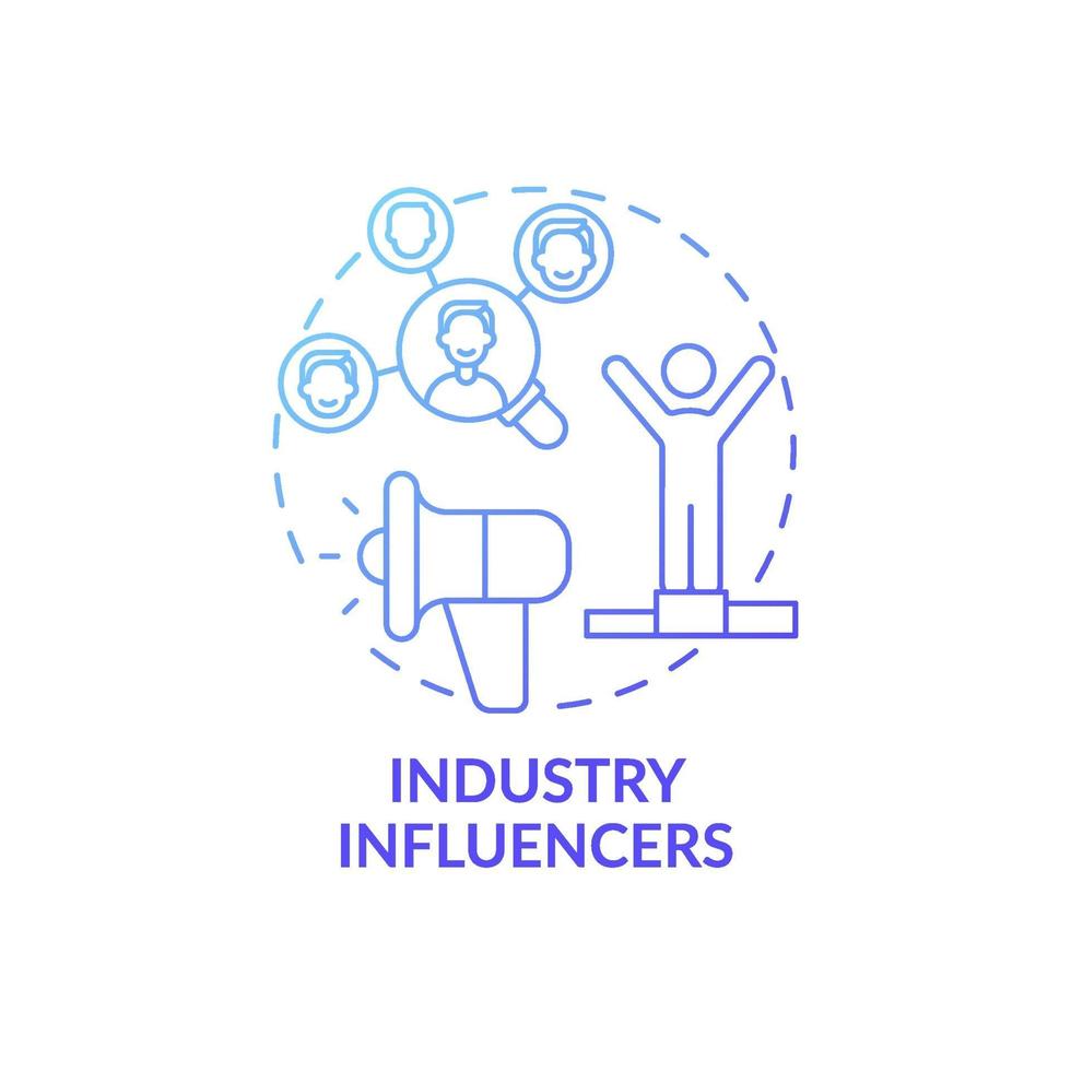 industrie influencers concept pictogram vector