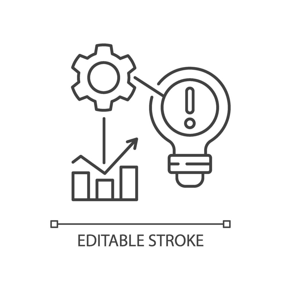 identificatie van problemen lineaire pictogram vector