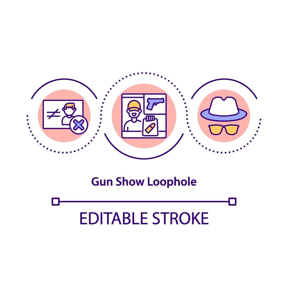 pistool show maas concept pictogram vector