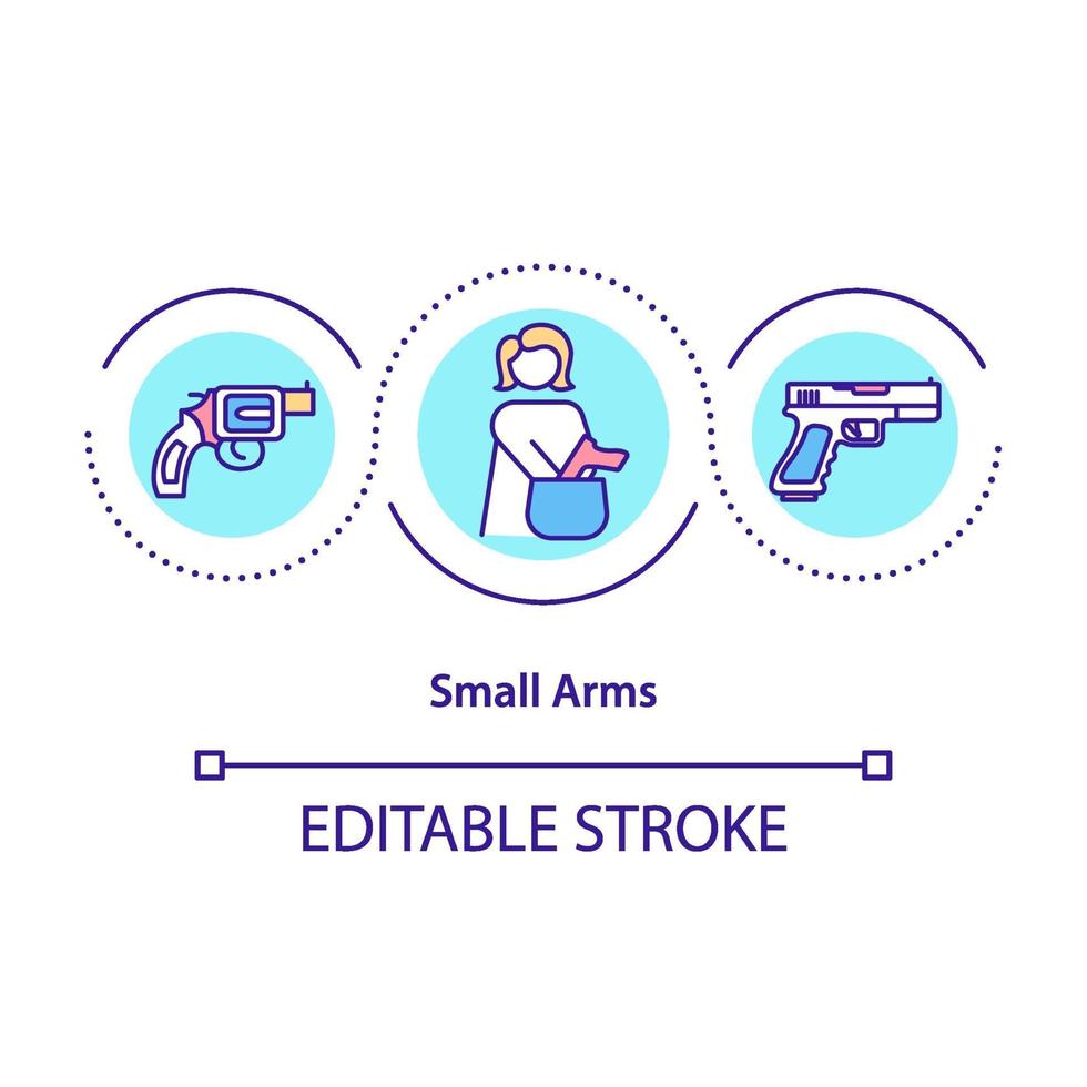 handvuurwapens concept pictogram vector