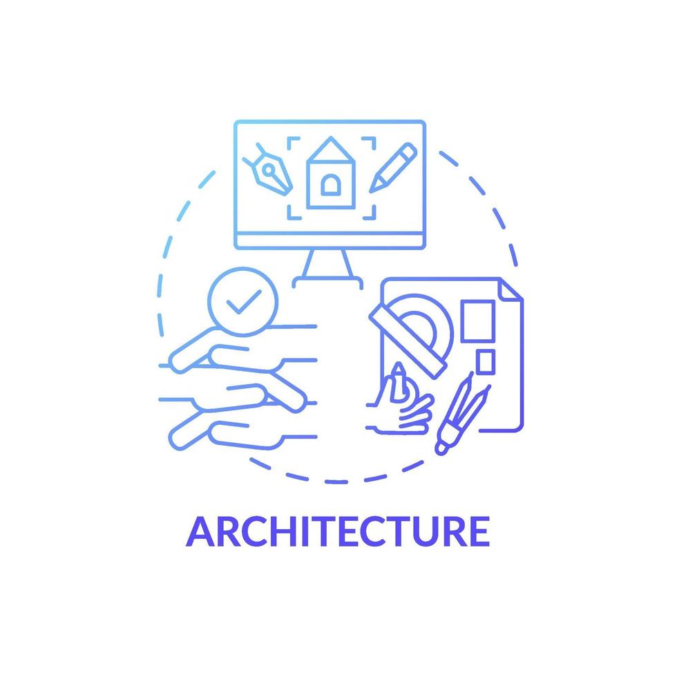 architectuur concept pictogram vector