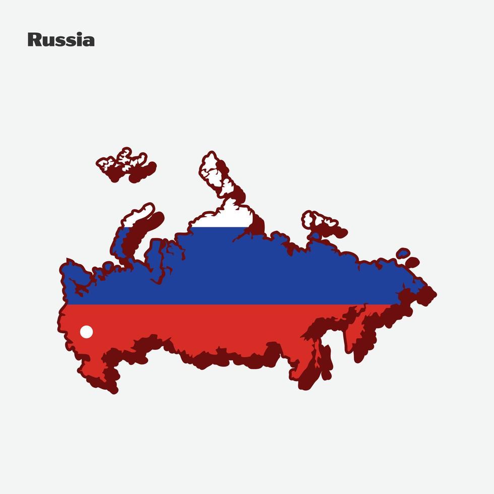 Rusland natie vlag kaart infographic vector