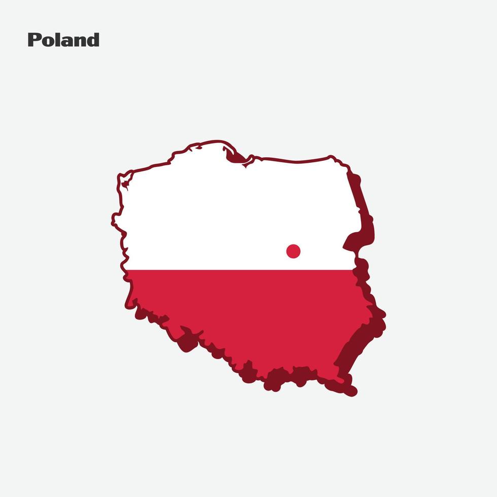 Polen natie vlag kaart infographic vector