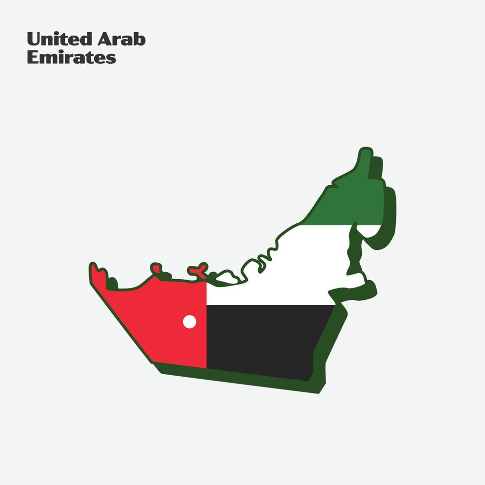 Verenigde Arabisch emiraat natie vlag kaart infographic vector