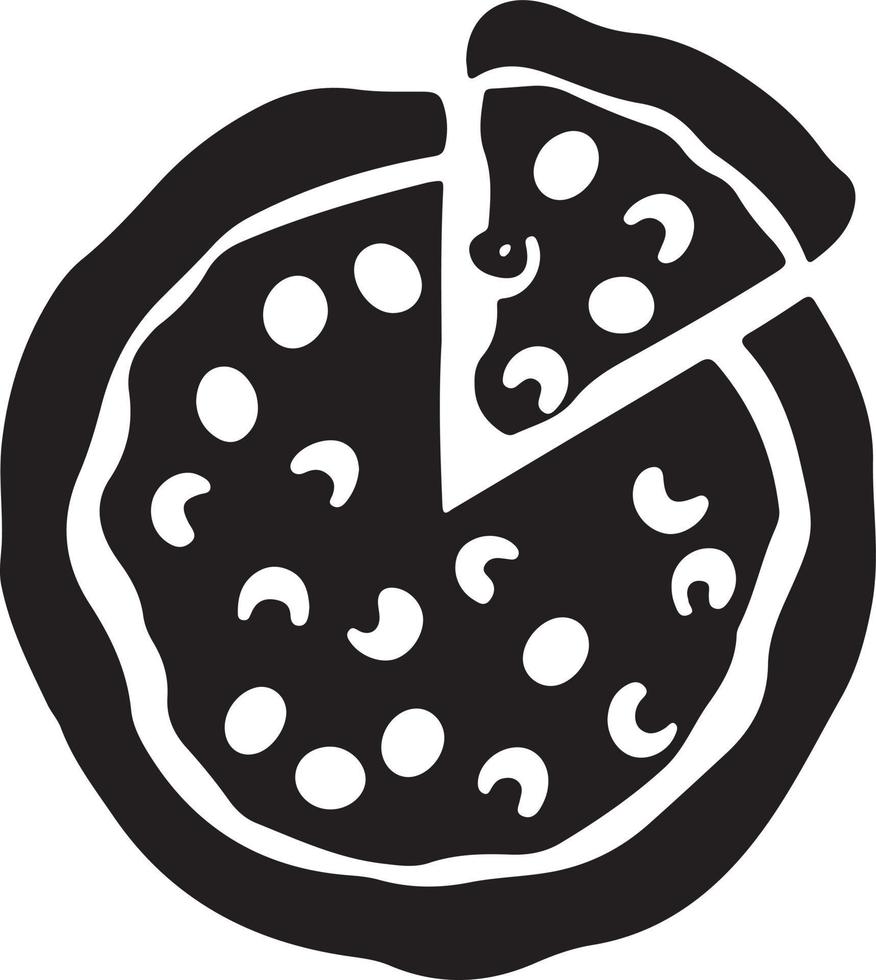 heerlijk pizza plak icoon geïsoleerd Aan wit achtergrond vector