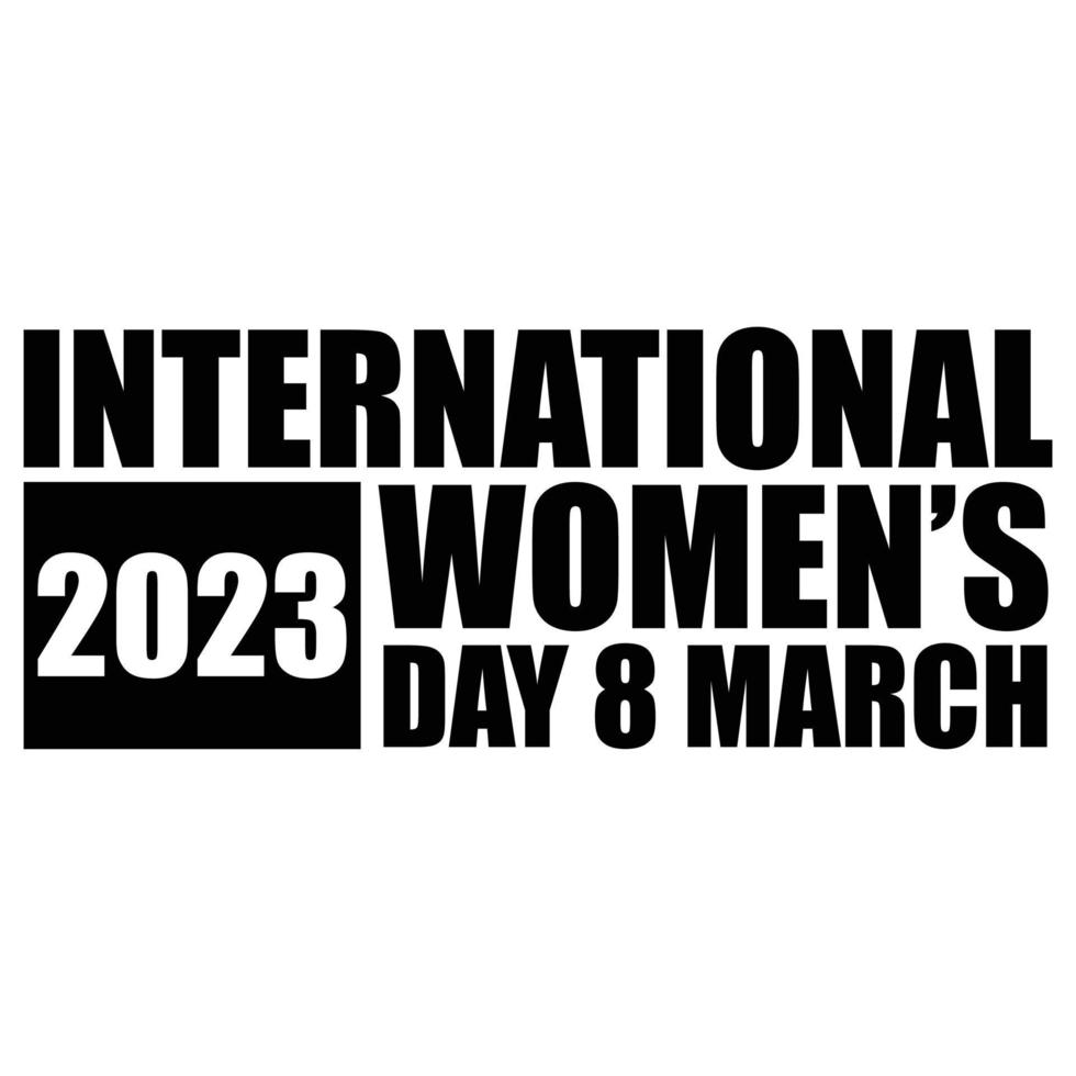 Internationale vrouwen dag 8 maart 2023 overhemd vector