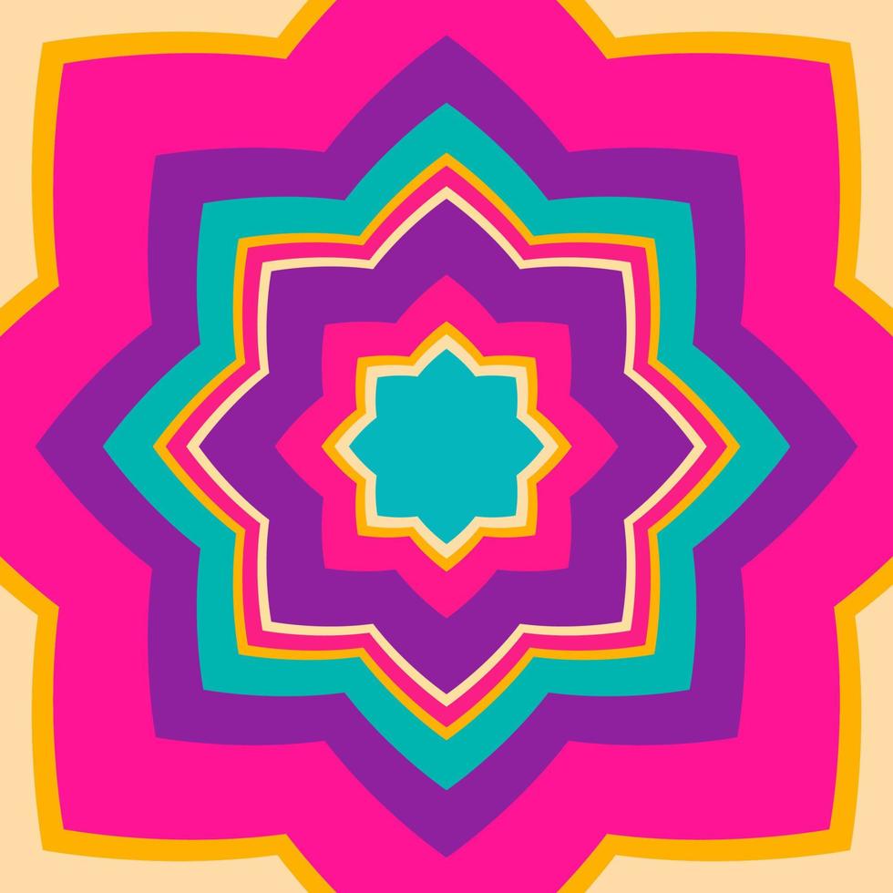 psychedelisch groovy meetkundig achtergrond in hippie stijl vector