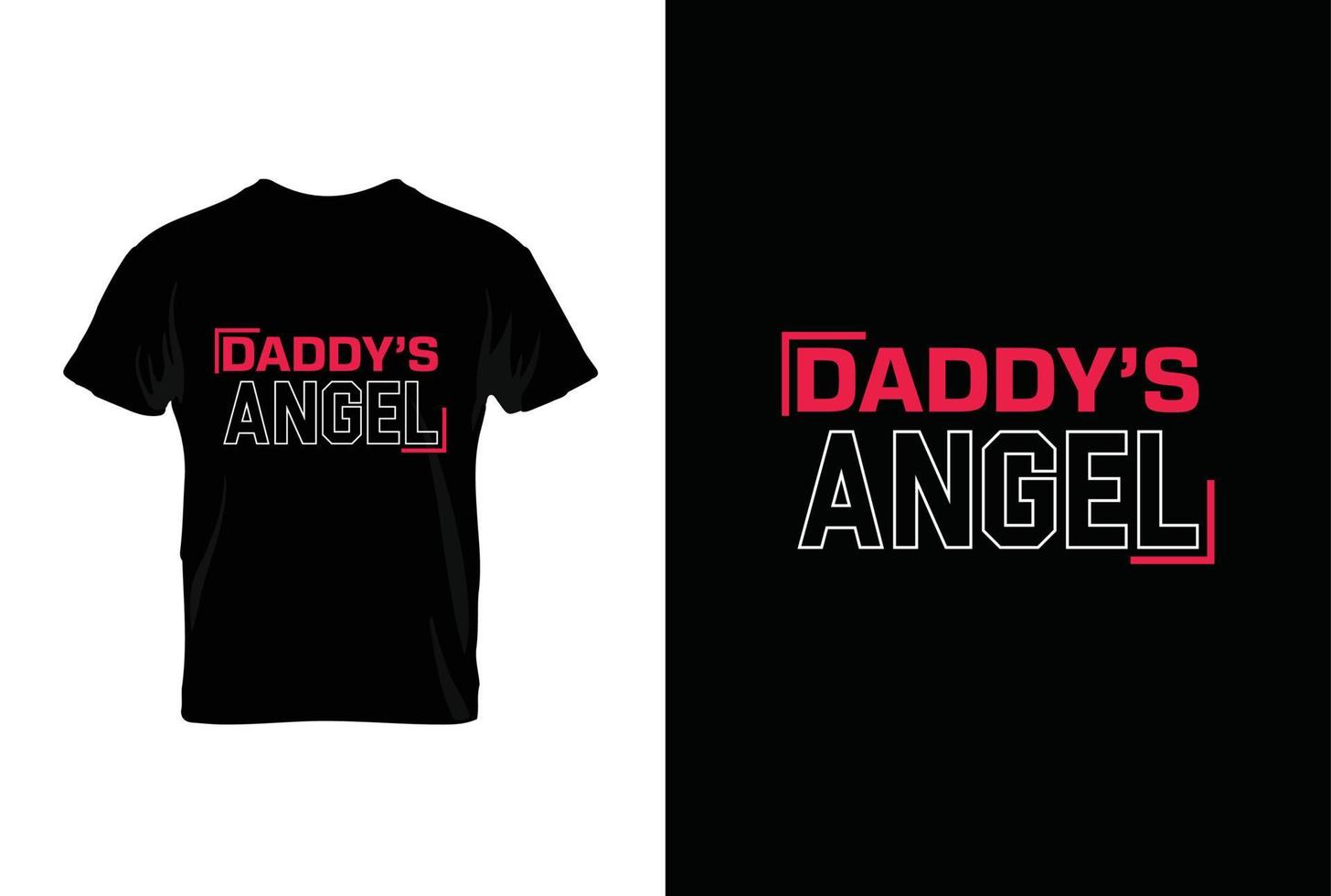 papa's engel. typografie vector vader citaat t-shirt ontwerp