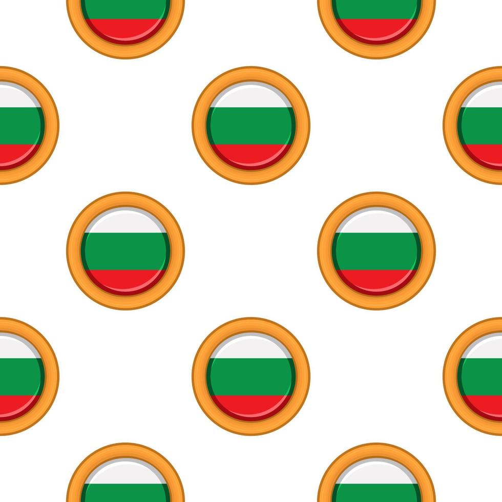 patroon koekje met vlag land bulgarije in smakelijk biscuit vector