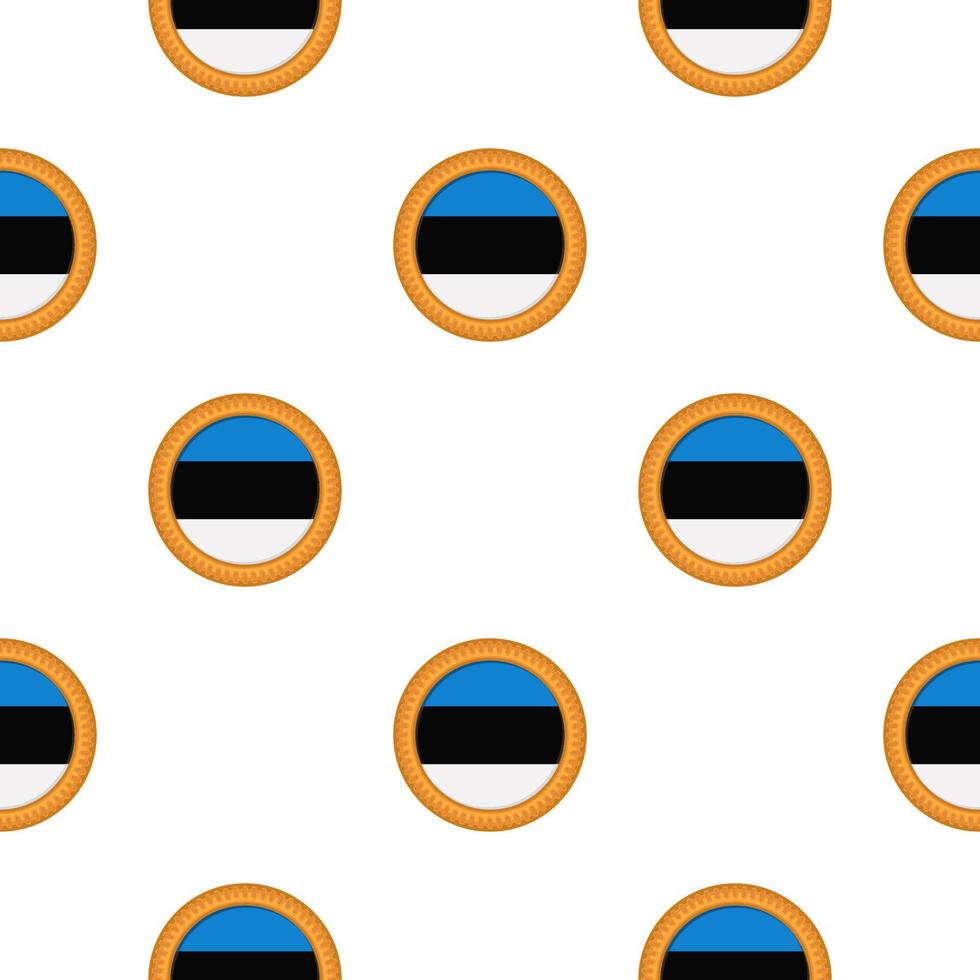 patroon koekje met vlag land Estland in smakelijk biscuit vector