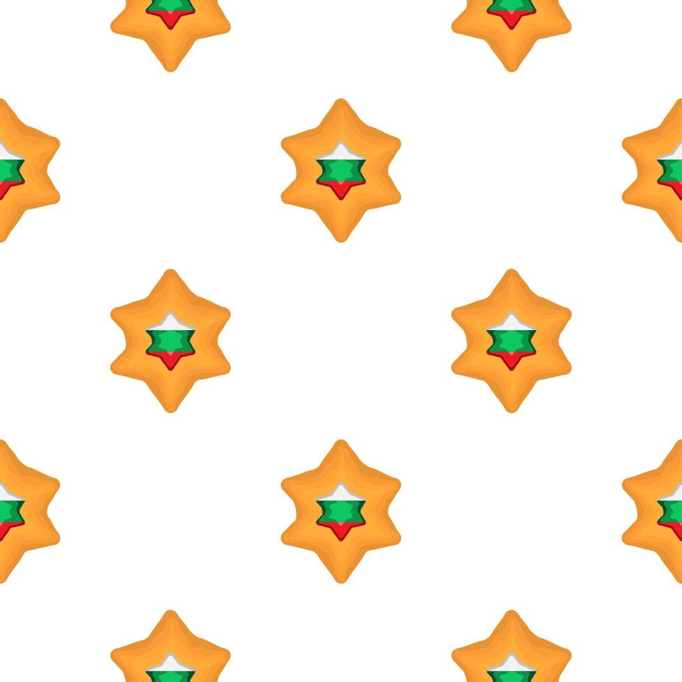 patroon koekje met vlag land bulgarije in smakelijk biscuit vector