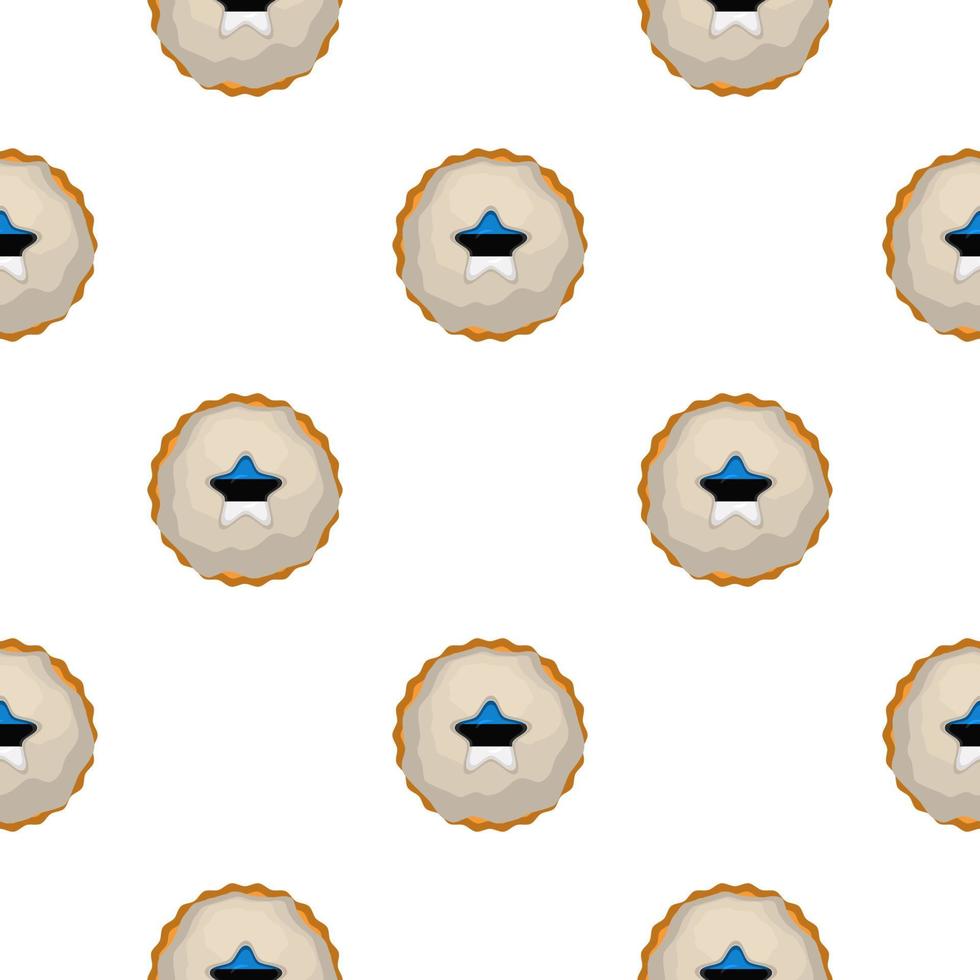 patroon koekje met vlag land Estland in smakelijk biscuit vector