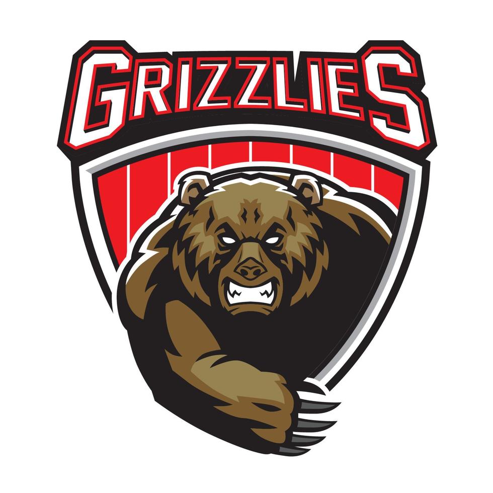 grizzly beer mascotte vector