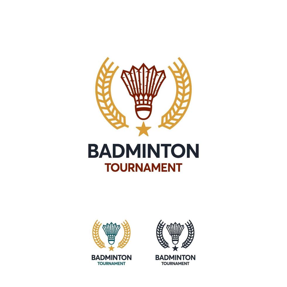 badminton sport logo ontwerpen badge sjabloon, abstracte sport badge vectorillustratie vector