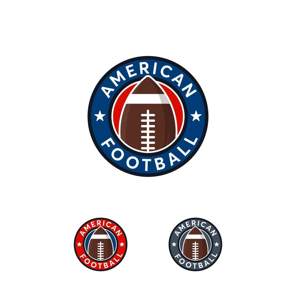 Amerikaans voetbal logo ontwerpen badge sjabloon, rugby logo badge vector