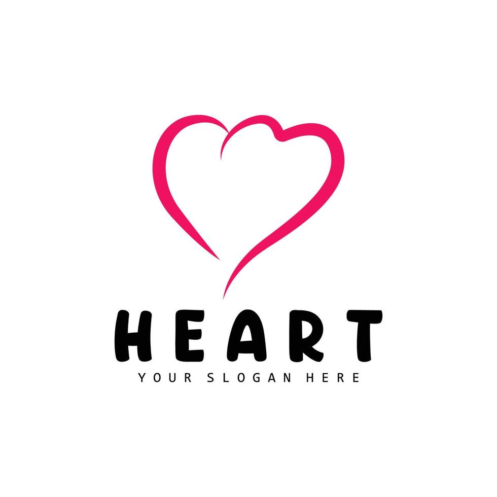 hart logo, liefde ontwerp, Valentijnsdag dag vector, liefde hart icoon, illustratie sjabloon vector