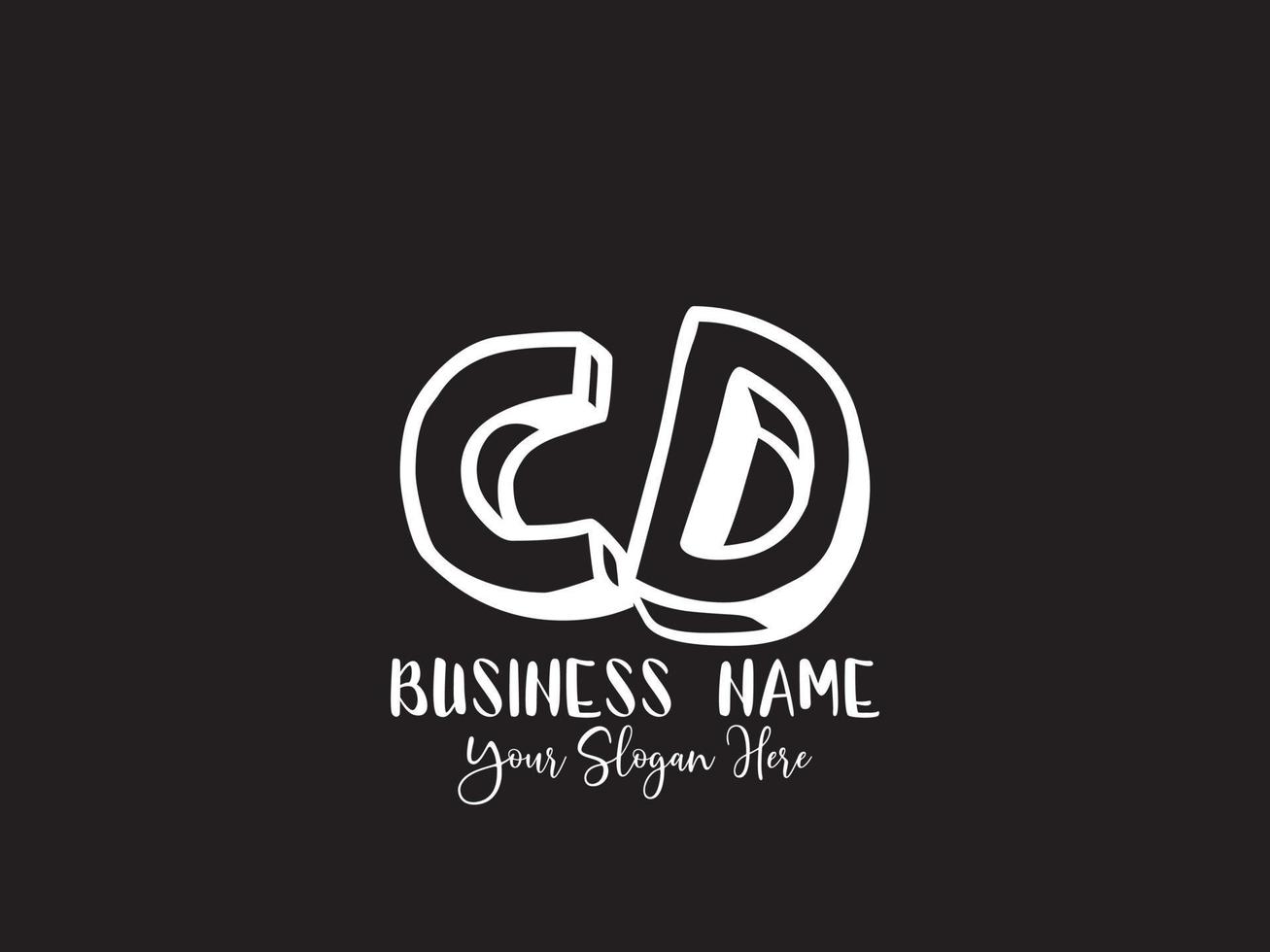 uniek CD dc logo icoon, creatief CD brief logo vector