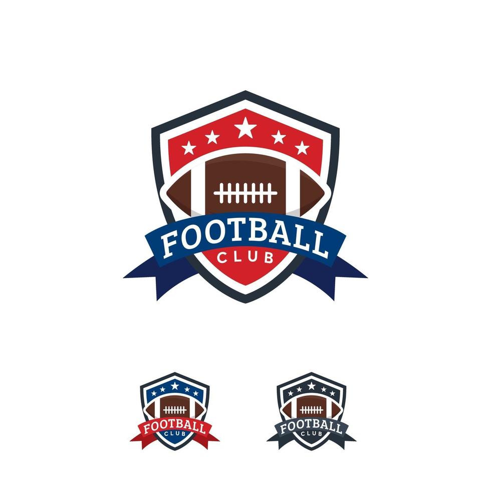 Amerikaans voetbal logo ontwerpen badge sjabloon, rugby logo badge vector