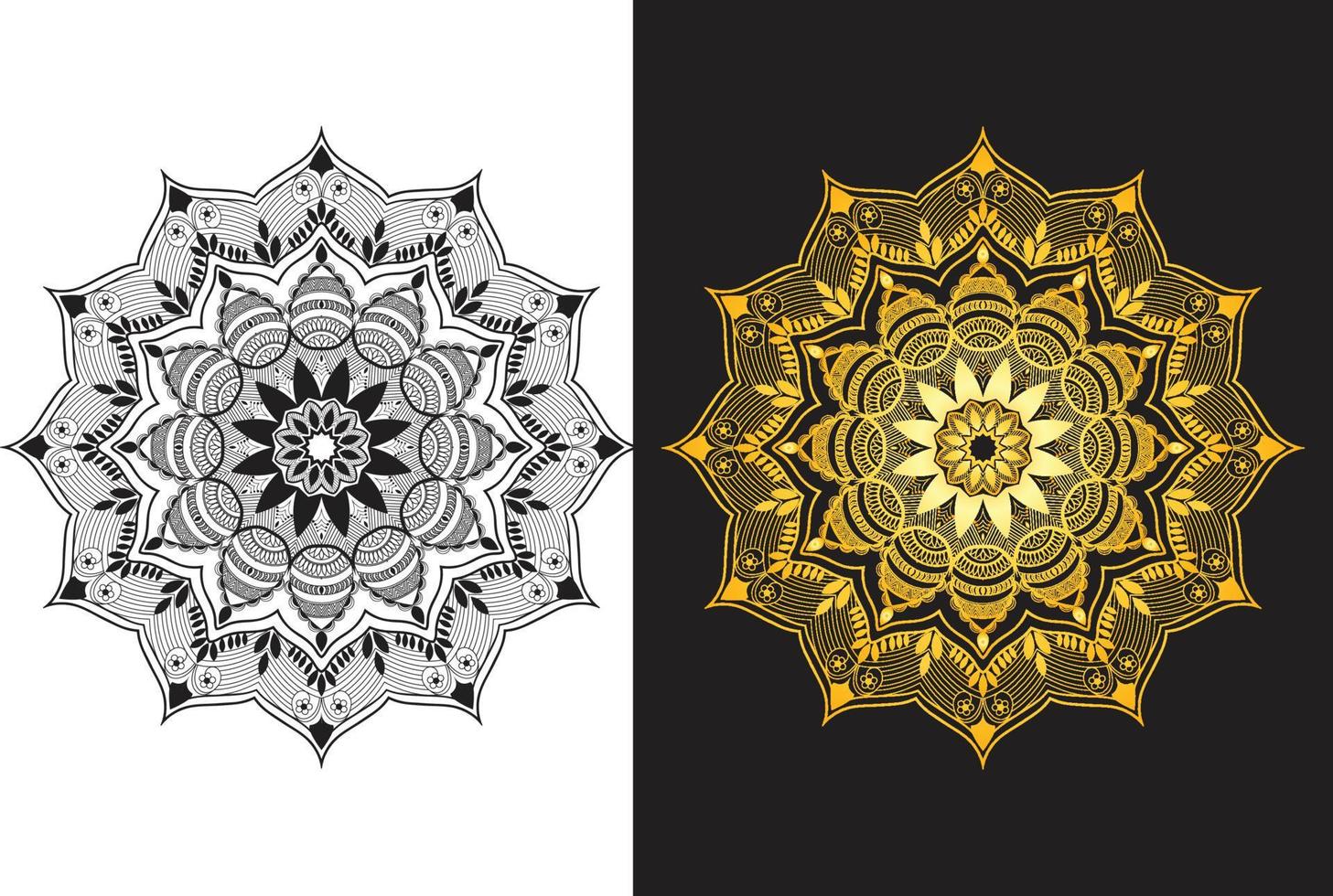 luxe Indisch mandala kunst ontwerp vector