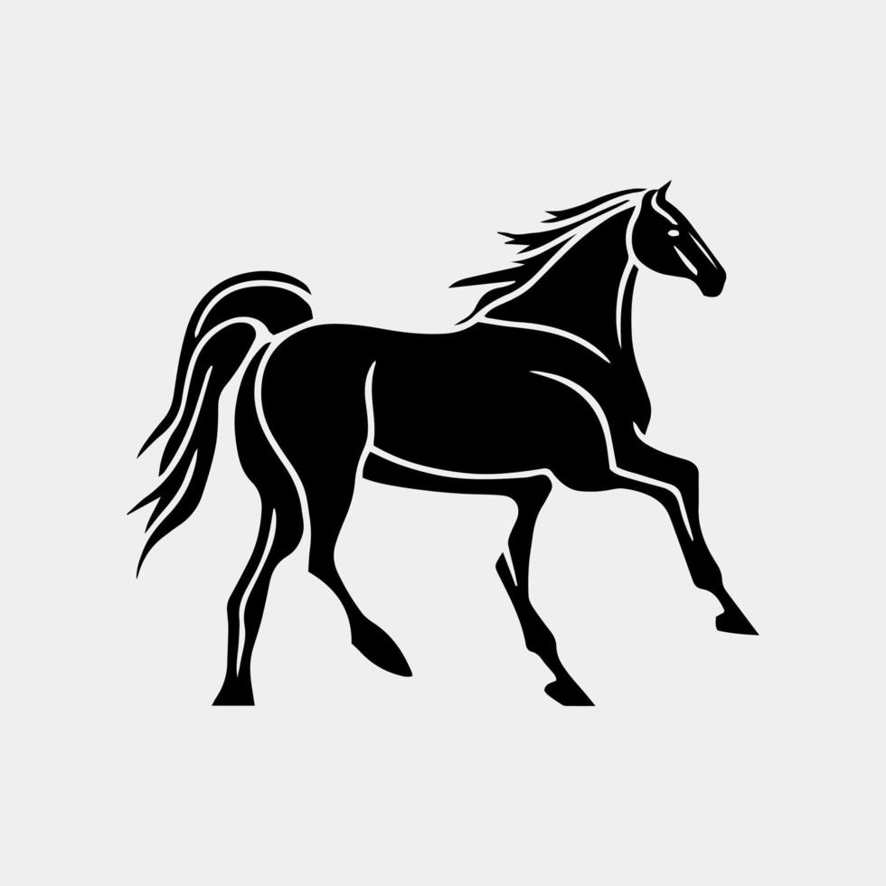 silhouet van een paard vector