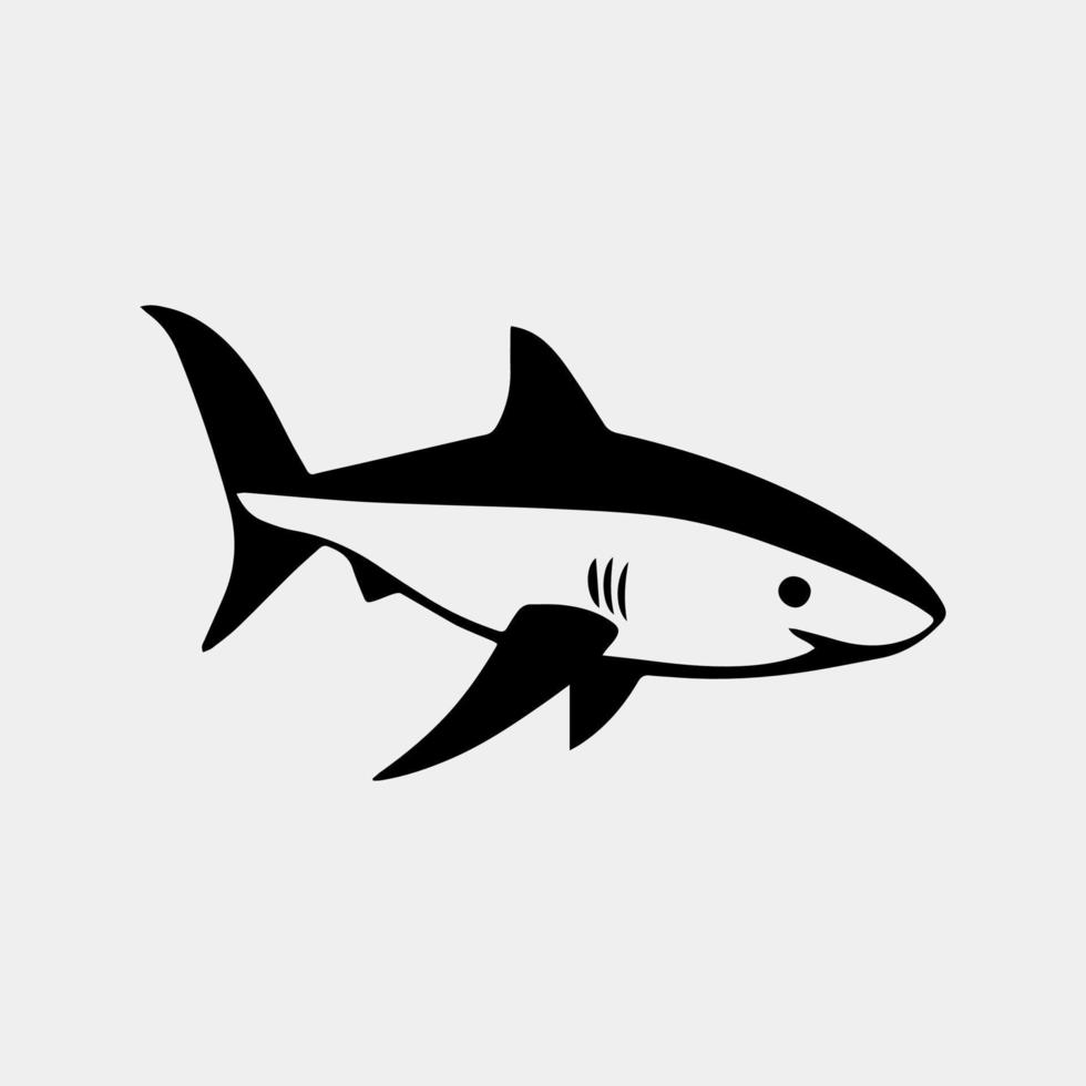 silhouet vector van een haai