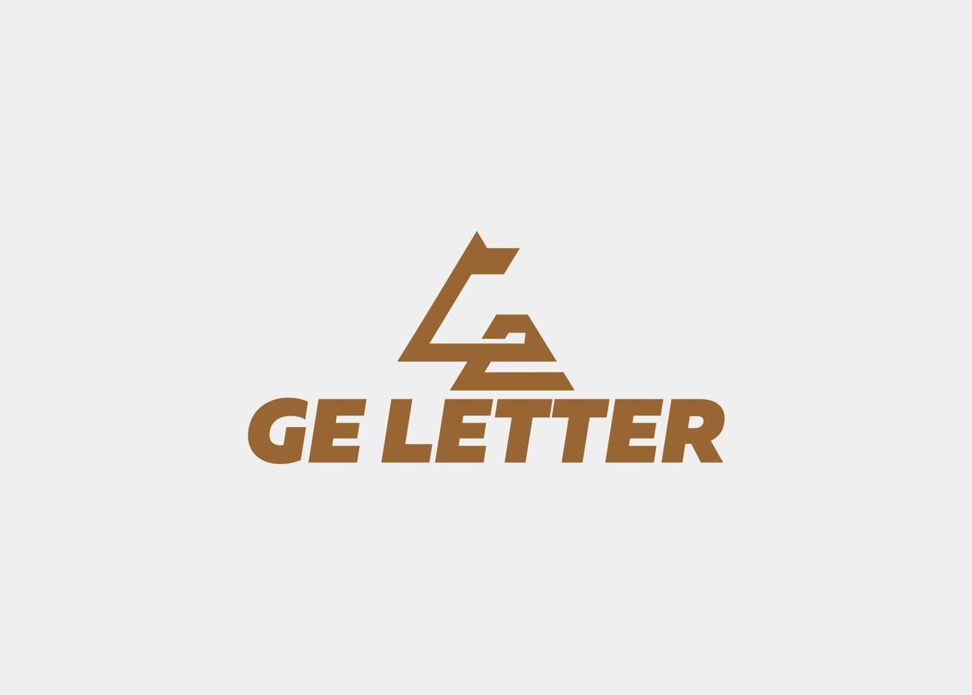 logo ge brief bedrijf naam vector