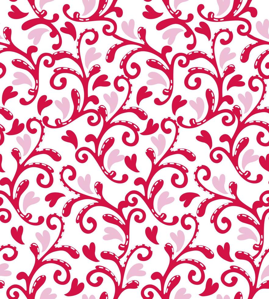naadloos patroon van Valentijnsdag kolken en hart roze-valentijnsdag vector illustratie