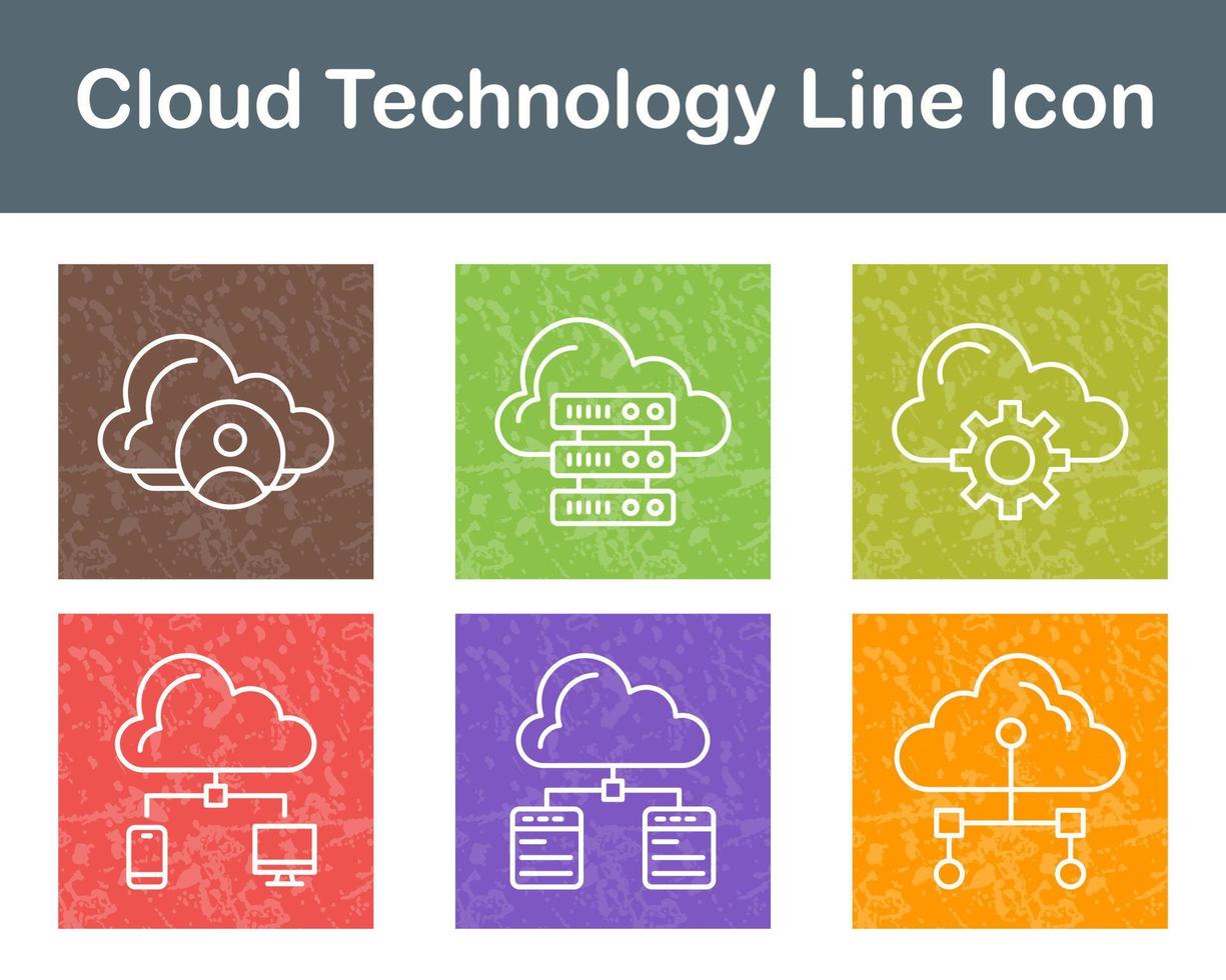 wolk technologie vector icoon reeks