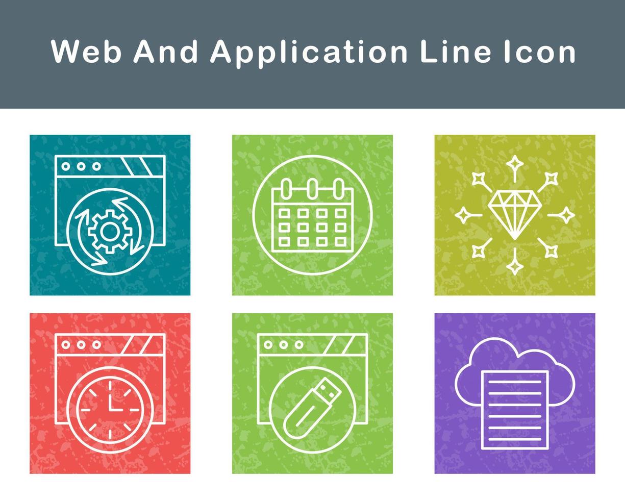 web en toepassing vector icoon reeks