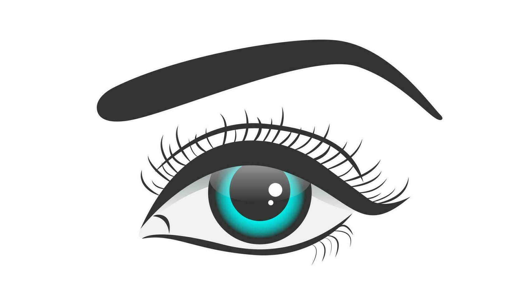 mooi blauw kleur vrouw oog geïsoleerd vector illustratie