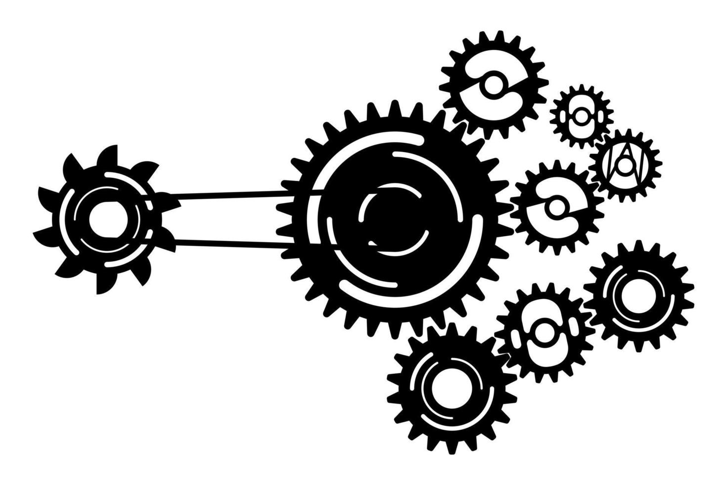 schattig uitrusting systeem met modern stijl geïsoleerd met verschillend grootte en vorm vector