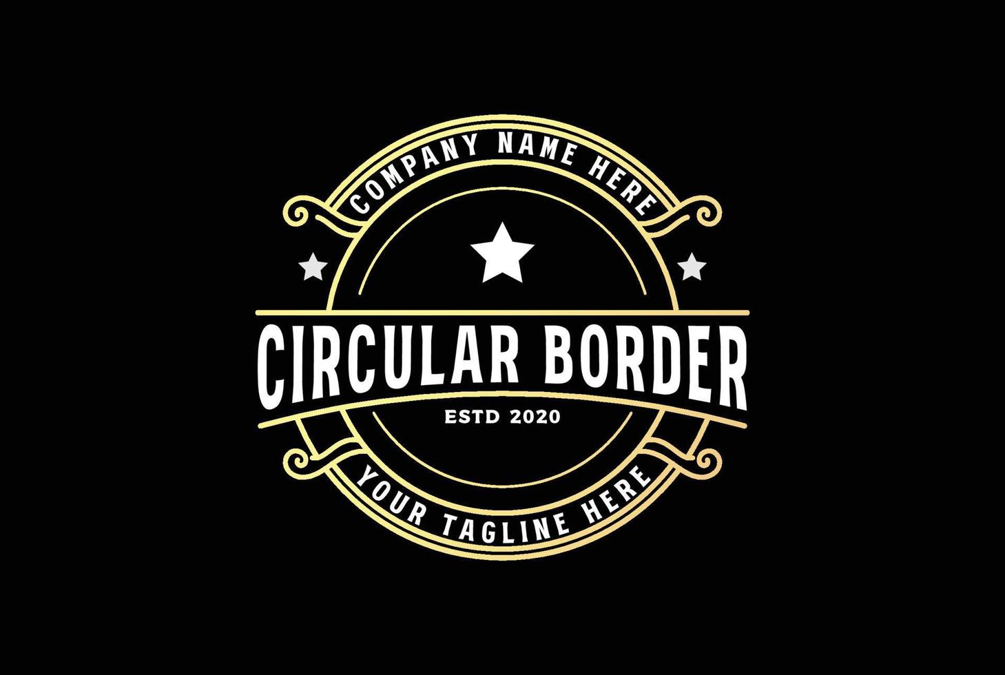 cirkel wijnoogst grens kader wijnoogst Koninklijk kroon insigne embleem postzegel etiket logo ontwerp vector