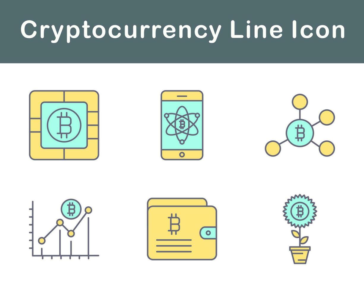 bitcoin en cryptogeld vector icoon reeks